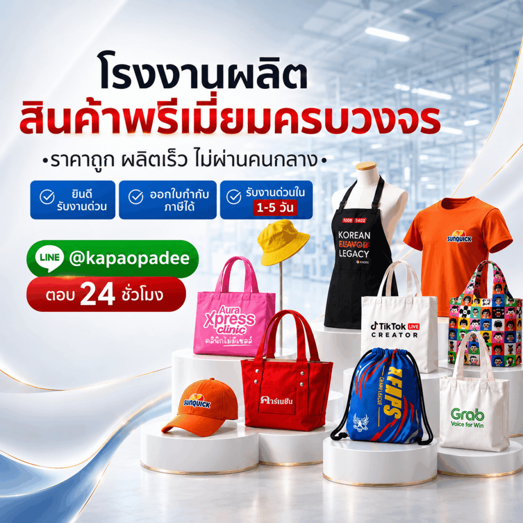 โรงงานผลิตกระเป๋าผ้าดี kapaopadee